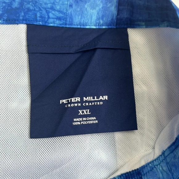 Peter Millar Men’s XXLarge Blue Abstract Geometric Crown Crafted Swim Trunks NWT - Picture 7 of 9